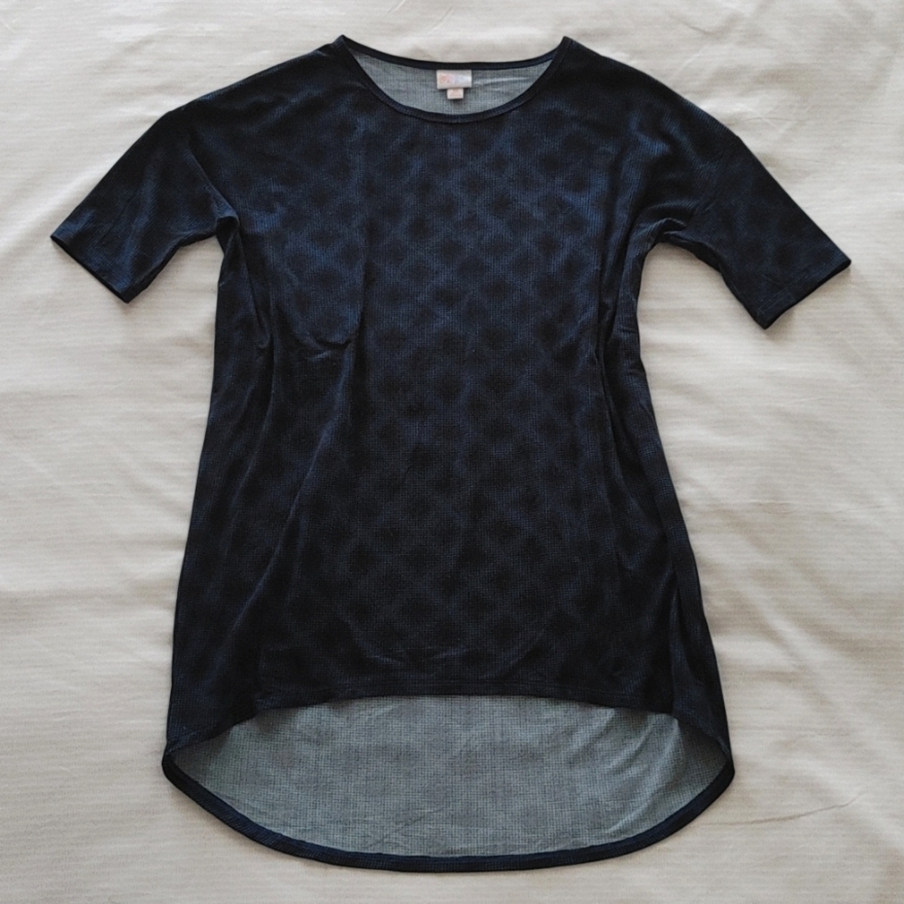 LuLaRoe Irma teal and black XS